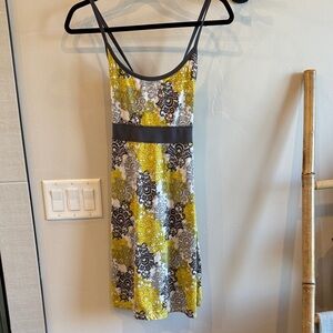 Soybu Yellow and Gray Floral athletic dress size M